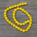 Large Crystal Beads, Faceted Yellow Round Beads--set of 10