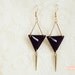 Dainty triangle and spike earrings