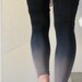 Hand dyed ombre leggings in Navy/Black