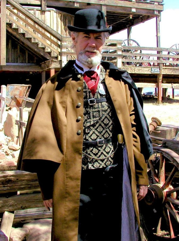 Mens Inverness Coat Sherlock Holmes Steampunk Jacket Victorian