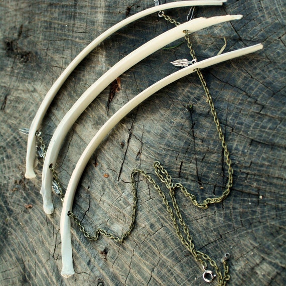 Layered Deer Rib Bone Necklace