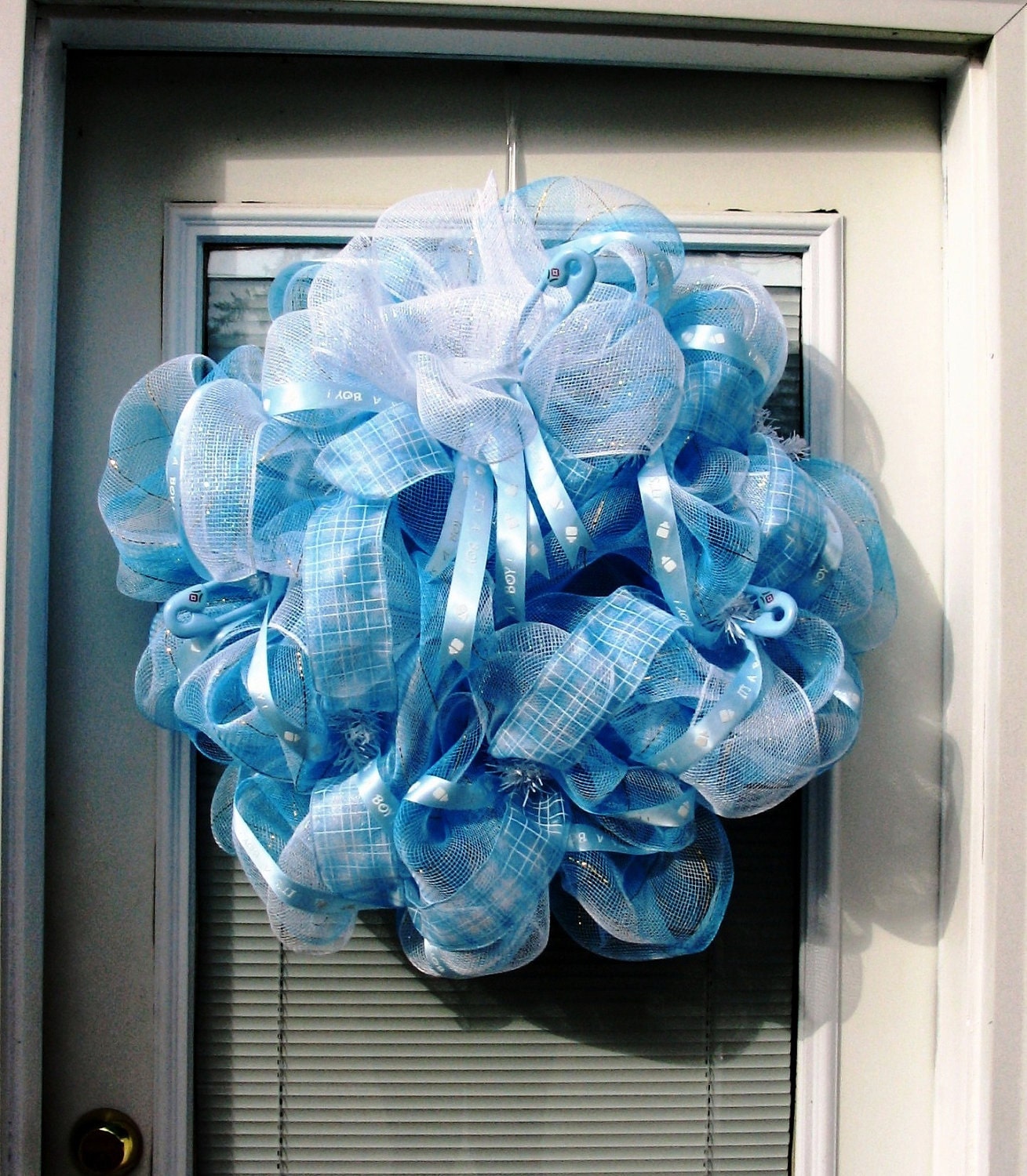 Items similar to New Baby Boy Wreath on Etsy