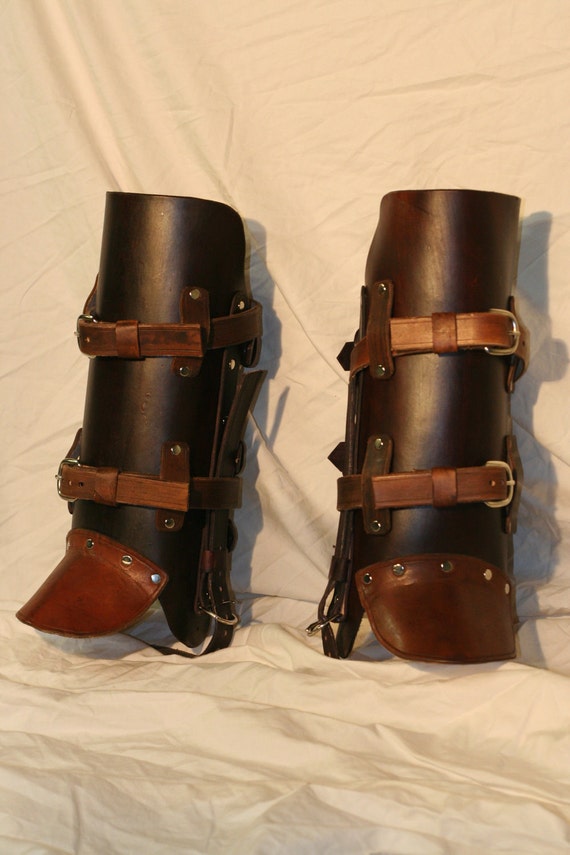 Leather Steampunk / Renaissance boot covers / gaiters