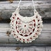 Rustic Crochet Linen Bag, Retro Lace Accessory, made to order