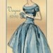 Vintage 1950s Dress Patterm Vogue 8596 Cocktail Dress with Glamorous Elongated Bodice Very Full Bouffant Skirt