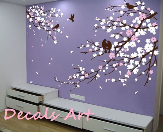 Back Window Decals >> Items similar to Cherry Blossom Branches with Birds ... Back Window Decals >> Items similar to Cherry Blossom Branches with Birds ...