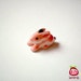 Miniature Pink Ceramic Bunny, rabbit, desk buddy, porcelain animal, small bunny, tiny animal, small animal, mini rabbit, little, iammie