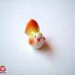 Miniature Bird, Yellow and Orange, Ceramic bird, desk buddy, porcelain, tiny animal, little animal, mini bird, little bird, iammie, lammie