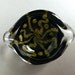 Borosilicate Boro Yellow-Green-Black Mini Dish and Dabber Stick Glass Rod