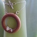 Ring Flowers Wood and Silver Necklace