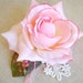 romantic rose, bridal hair comb, weddings accessories, bride, bridesmaids, shabby chic, photo prop, pastel, pale pink, romantic rose