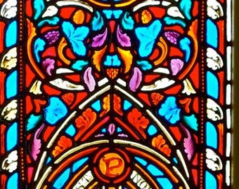 TIFFANY Protege Henry Keck STAINED GLASS Window 10' 1898