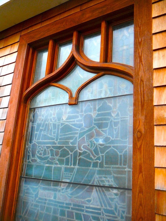 TIFFANY Protege Henry Keck STAINED GLASS Window 10' 1898