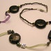 Unique Ribbon Necklace- Kambaba and Serpentine Jasper