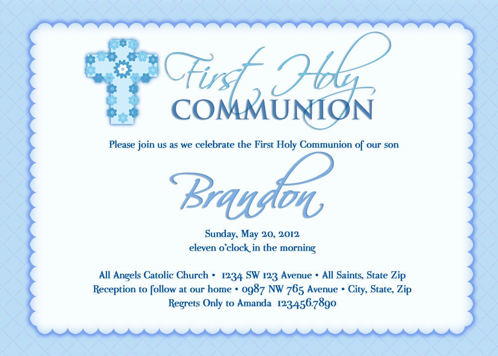 First Holy Communion Invitations For Boys 7