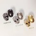 2pc Rhinestone skull beads ( SILVER )