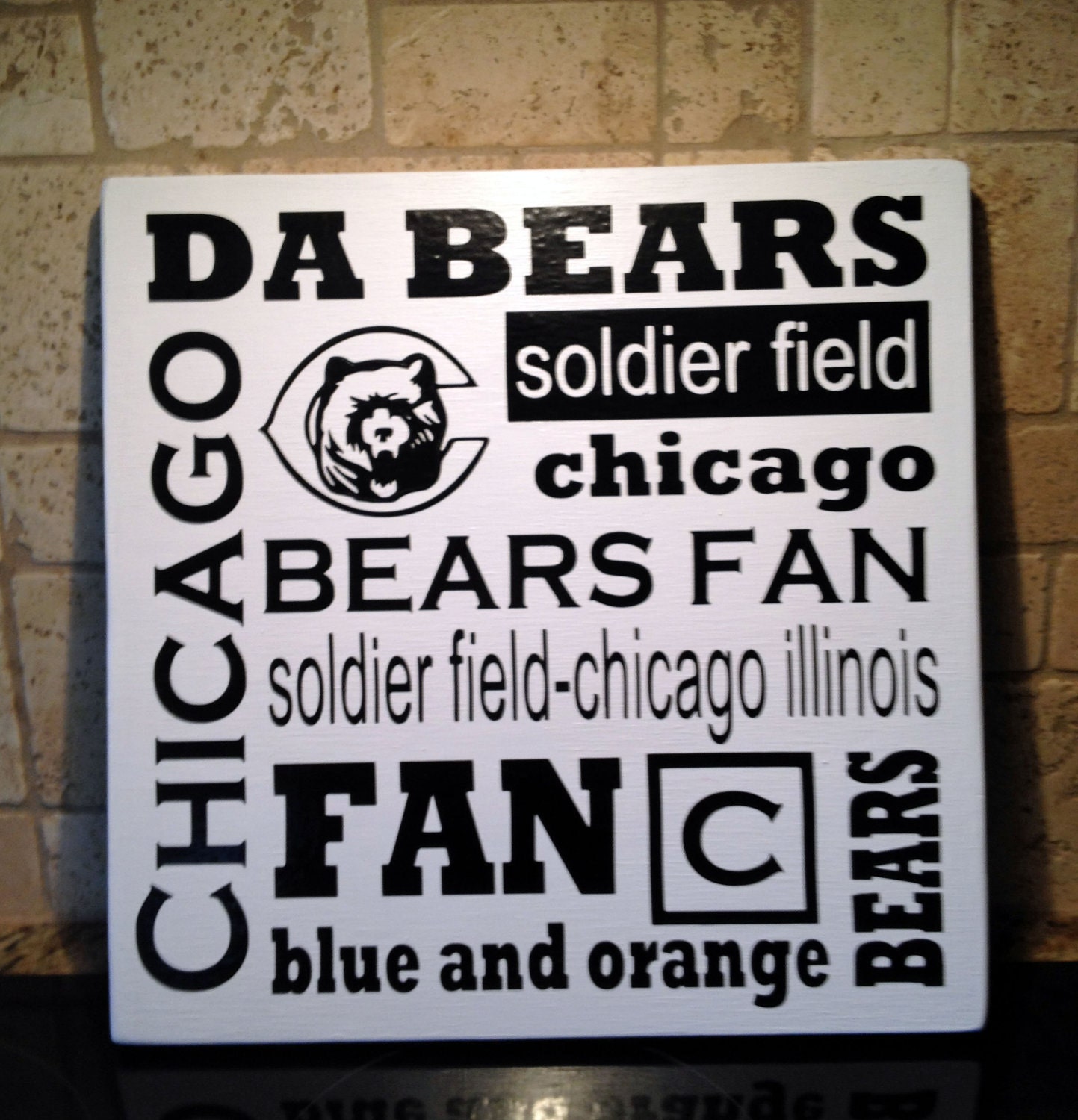 Chicago Bears Wall Art chicago bears sign football decor da bears Chicago Bears Wall Art chicago bears sign football decor da bears