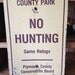 Vintage Metal "No Hunting" Sign