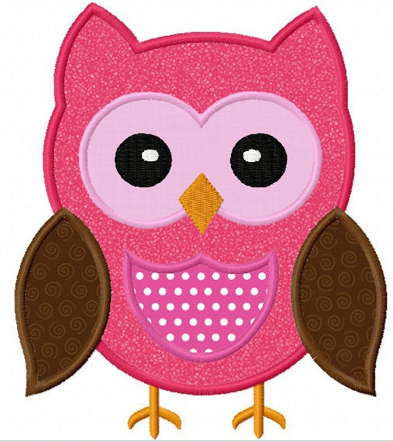 Instant Download Owl Applique Machine Embroidery Design NO:1122
