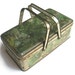 Vintage floral, two handles tin box - biscuits and sweets - by Kordol, Italy, Torino, 1940s