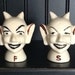 Vintage Devil Demon Halloween Salt and Pepper Ceramic Shakers