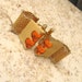 Vintage Cufflinks Gold Rhinestones Mesh Wrap H020