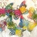 Butterfly Die Cuts - Paper Lace - Doily - Bright - Multicolor - for Scrapbooking and Card Making - 6 pcs
