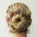 Romantic Bun Belt, Bun Crown, hair bun accessories, flower crown for your hair bun, rustic, pink roses, floral wreath - BRIAR ROSE