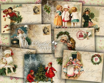 Christmas Baubles digital collage sheet set of 6 elements