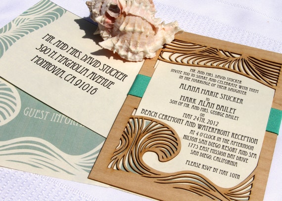 Beach Themed Wedding Invitations 6
