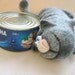 Needle Felted Toy - Gray cat -Soft Sculpture, OOAK
