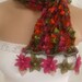Hand knitted colorful elegant scarf