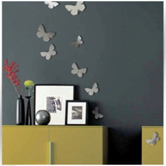 Mirror on the wall Butterfly Wall decoration by ModernWallClock