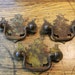3 Rustic Vintage and Rusty Salvaged Hardware Metal Drawer Pull Handles Gothic