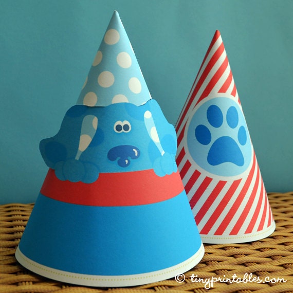 3 Blues Clues Hat Printables Blues Clues Birthday Hat Blues 