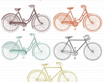 Vintage Bicycle Clip Art