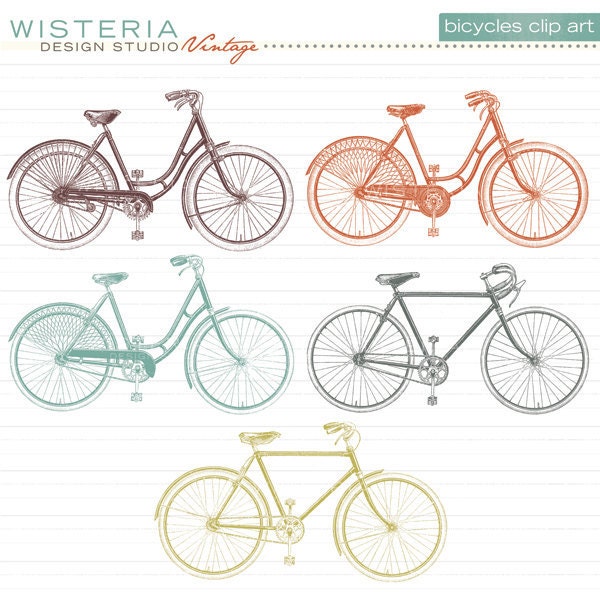 Vintage Bicycle Clip Art