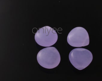 6pcs-11mmX11mm Candy Jade puffy Teardrop 7Colors-Lilac(L121-E)