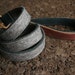 Dog Leash - Dark Brown Heather Felt - Repurposed Leather Handle
