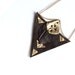 Arrow statement necklace - Brown and gold leather