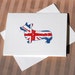 Union Jack Corgi Dog Note Card