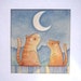 Cats seeing to the moon