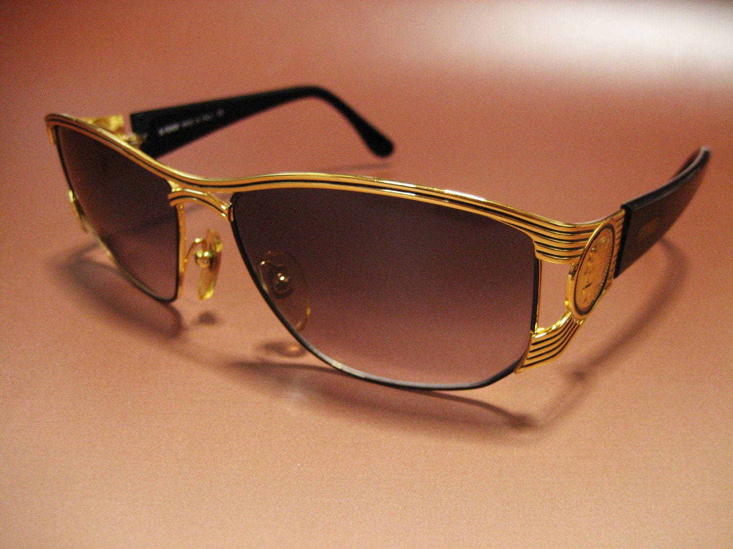 FENDI / Vintage Sunglasses Eyewear / Gold plated Smoke