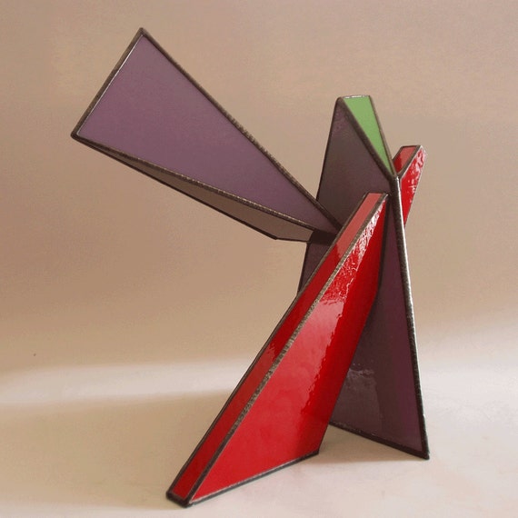 Letter K Stained glass sculpture
