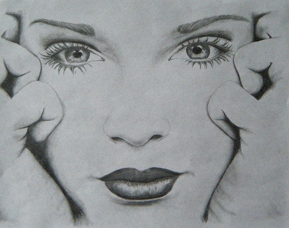 For Sale Pencil Drawing Of Girl Female