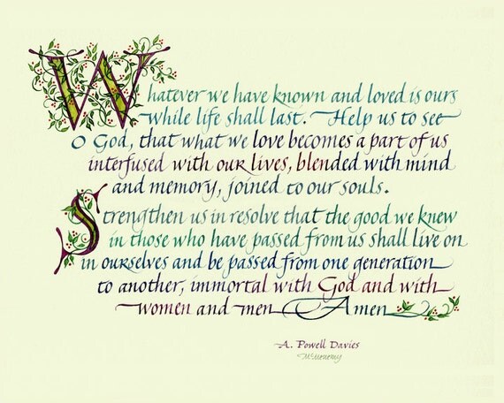Items similar to Condolence Prayer - Archival GiclΓ©e print of original