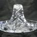 Vtg. CZECH Hand Cut Crystal Bride's Basket Republic Bohemian 24% PbO SKLO