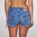 Classic Button Fly Levi's Denim Cut Off Shorts