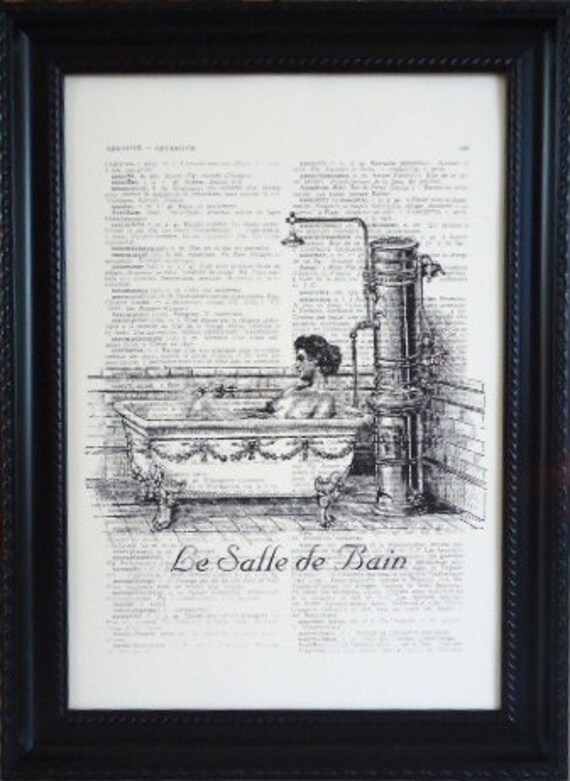 BATHROOM ART Print PARIS le salle de bain On An by frenchprints