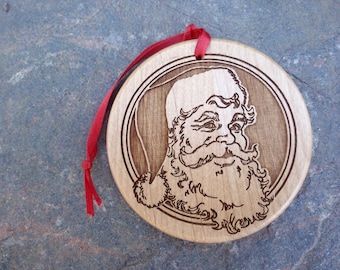 Personalized Christmas Ornament - 3" Diameter x 1/4" Thick Alder